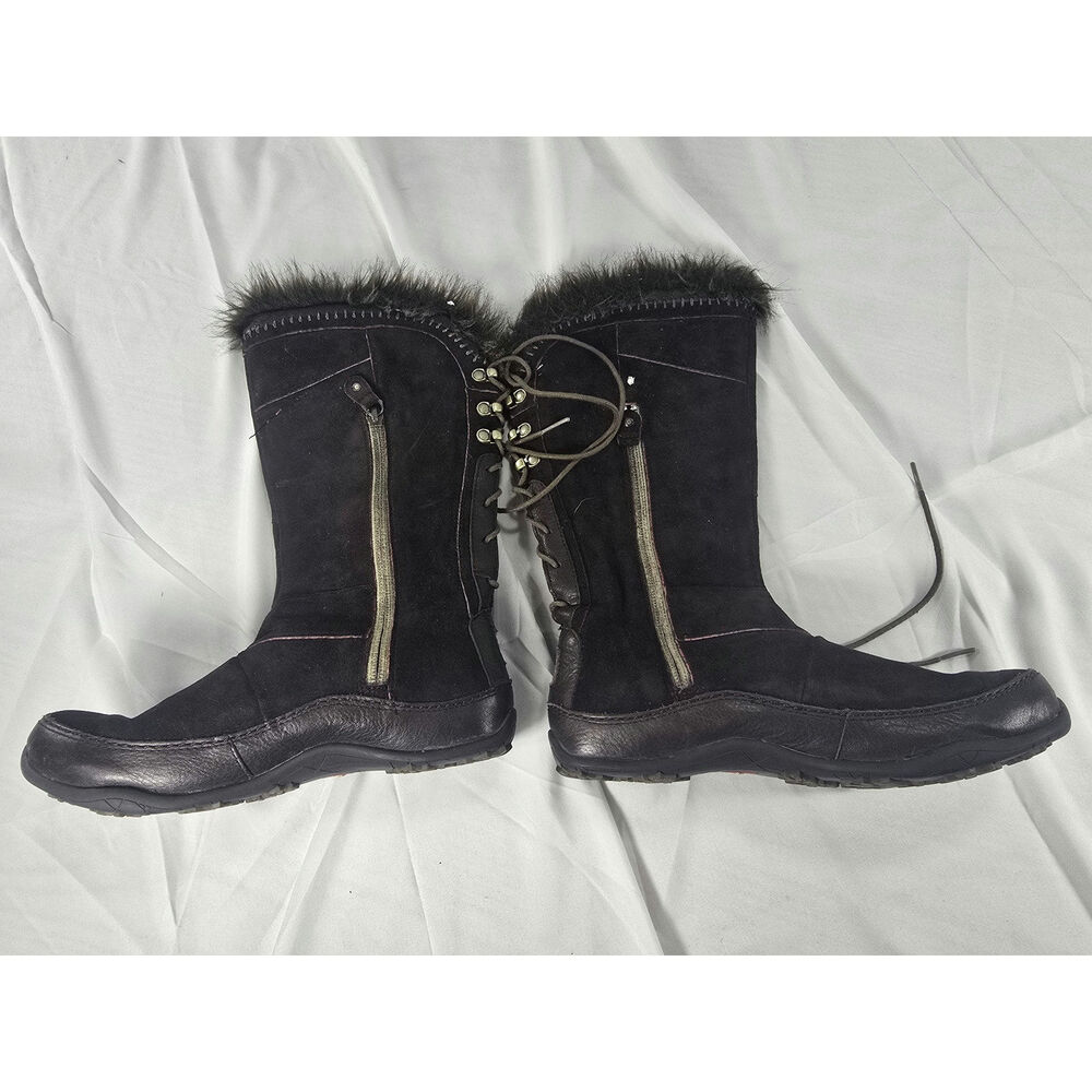 The North Face Women’s Size 6 Brown Fur Lined Winter Snow Boots Primaloft Grip